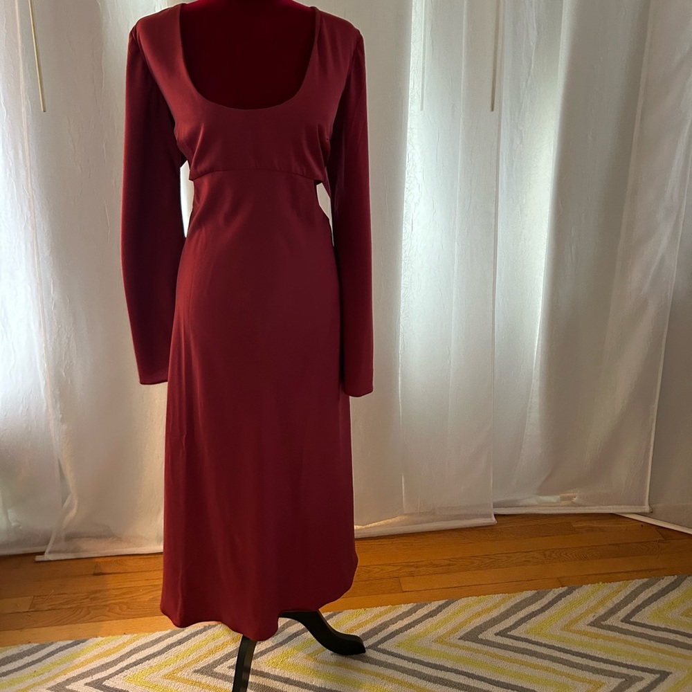 ASOS Rust satin dress